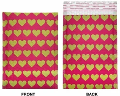 Great Papers! Mailer, Bubble, Pink with Gold Hearts, Poly Tear and Moisture Resistant, 6" x 9", 25 count