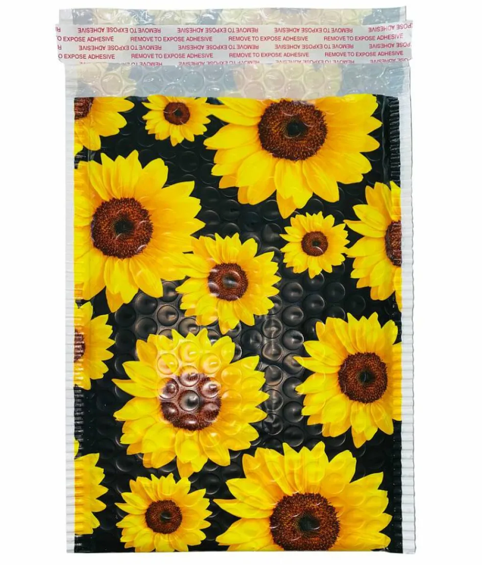 Great Papers! Mailer, Bubble, Sunflowers, Poly Tear and Moisture Resistant, 6" x 9", 50 count