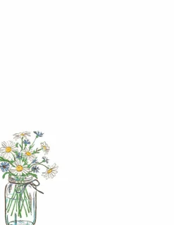 Great Papers! Mason Daisies Stationery Letterhead, Invitations and Announcements, Printer Friendly, 8.5"x11", 80 Pack