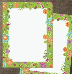 Great Papers! Paisley Flowers Stationery Letterhead, Invitations and Announcements, Printer Friendly, 8.5"x11", 80 Pack