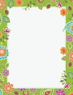 Great Papers! Paisley Flowers Stationery Letterhead, Invitations and Announcements, Printer Friendly, 8.5"x11", 80 Pack