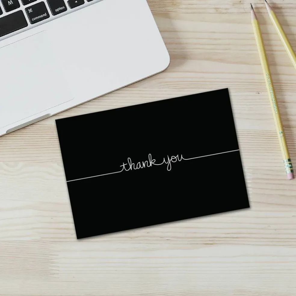 Great Papers! Thank You Note Card and White Envelope, Grace, 4.75" x 3.375"(folded), 50 count