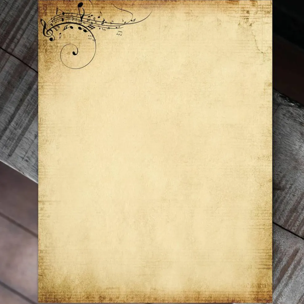 Great Papers! Treble Clef Stationery Letterhead, Invitations and Announcements, Printer Friendly, 8.5"x11", 80 Pack