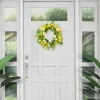 24'' Green and Yellow Tulip Floral Spring Wreath