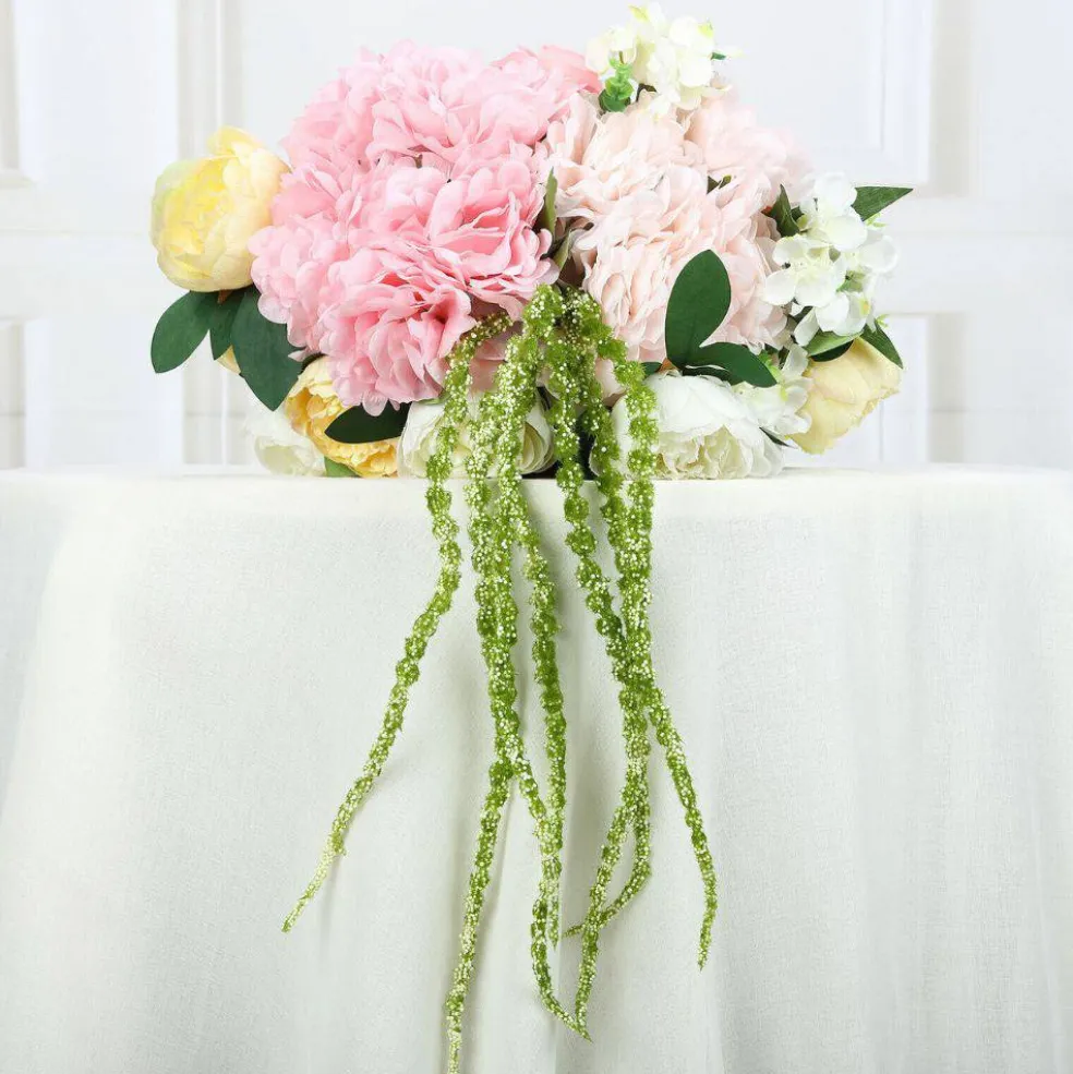 36" Green Artificial Amaranthus Plant Strands - Set of 2 for Stunning Wedding Decor