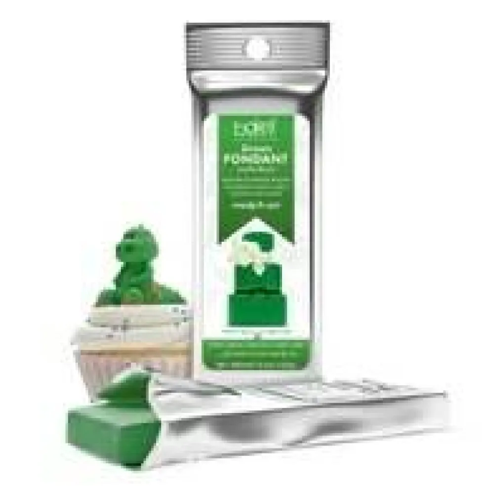 Green Bakell's Satin Ice Vanilla Fondant 4.4 oz. Foil Package