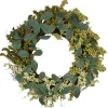 24" Green Berries & Leaves Twig Wreath