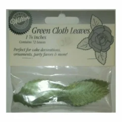 Green Cloth Leaves 72 Leaves for Cake Decorations & Party Favors