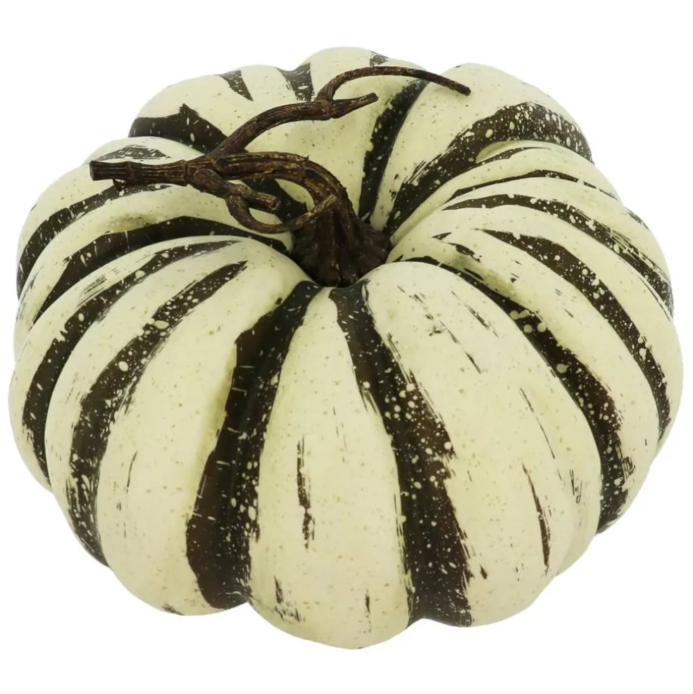 10.5" Green & Cream Decorative Pumpkin by Ashland®