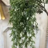 Greenfall Cedar Hanging Greenery Stem — 55 Inch Cascading Christmas Greenery Supply-XAD1077
