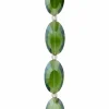 Green Glass Faceted Oval Beads, 20mm by Bead Landing™