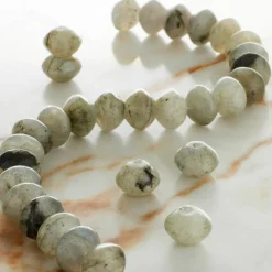 Green Labradorite Bicone Beads, 8mm by Bead Landing™