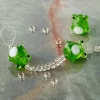 Green Lampwork Glass Frog Beads by Bead Landing™