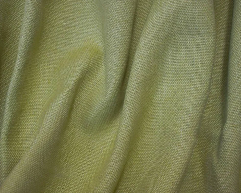 Green Linen Convington Slub Canvas Woven Fabric By the Yard