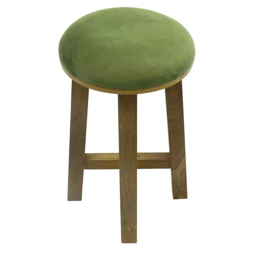 18" Green Mango Wood Stool by Ashland®