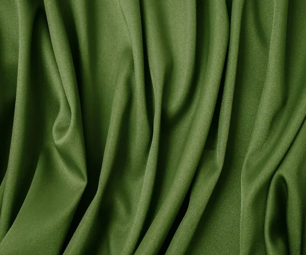 Green Poly Spandex Stretch Solid Stretch Lamour Woven Fabric By the Yard