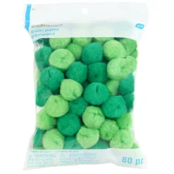 Green Pom Poms by Creatology™, 80ct.