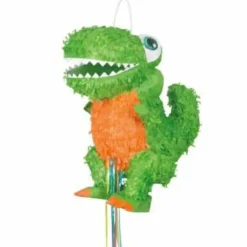 Green T-Rex, 3D Pull-String Pinata - 1 Pinata