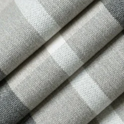 Grey Stain Resistant Performance Pet Friendly Plaid Woven Pattern Upholstery Fabric by The Yard - SKU: Aimes Carbon