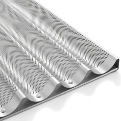 GRIDMANN 18" x 26" Commercial Aluminum Baguette Pan, Perforated French Bread Loaf Baking Pan