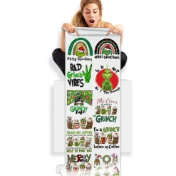 Grinch Vibes DTF Direct-to-Film Gang Sheets - 22x60 Inches