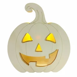 7" Grinning Jack-o'-Lantern DIY LED Wood Décor by Make Market®
