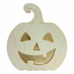7" Grinning Jack-o'-Lantern DIY LED Wood Décor by Make Market®