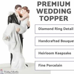 Groom Holding Bride Traditional Cake Topper Figurine