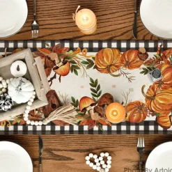 210 GSM Fall Table Runner Home Party Decor 13x48 Inch