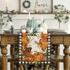 210 GSM Fall Table Runner Home Party Decor 13x48 Inch