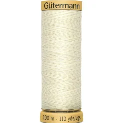 Gütermann 110yd. Natural Mercerized Cotton Thread