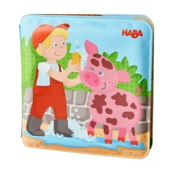 HABA Magic Color Changing Bath Book: Animal Wash Day, Bath Toys for Toddlers, Water Toys for Toddlers 1-3 & Water Table Accessories