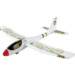 HABA Terra Kids Maxi Hand Glider with Boomerang Setting - Easy to Assemble 22" Sturdy Styrofoam Airplane with Decals