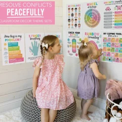 Hadley Designs 11" x 14" Colorful Calming Corner and Feelings Chart Posters Set