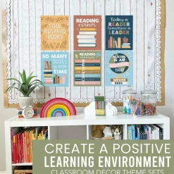 Hadley Designs 11" x 14" Colorful Pastel Reading Posters Set