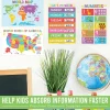 Hadley Designs 11" x 17" Colorful Preschool Educational Laminated Posters for Toddlers Set