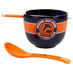 Haikyu!! Karasuno High Volleyball 20-Ounce Ramen Bowl, Chopstick, and Spoon Set
