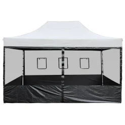 4 Half Mesh Sidewalls for 15x10 Ft Pop Up Canopy Tent w/ Window Food Vendor Fair