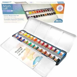 24 Half Pans Classic Watercolor Set by Artist's Loft™