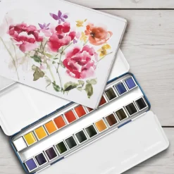 24 Half Pans Classic Watercolor Set by Artist's Loft™