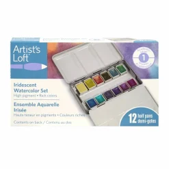12 Half Pans Iridescent Watercolor Set by Artist's Loft™