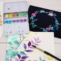 12 Half Pans Iridescent Watercolor Set by Artist's Loft™