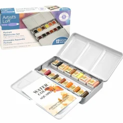 12 Half Pans Portrait Watercolor Set by Artist's Loft™
