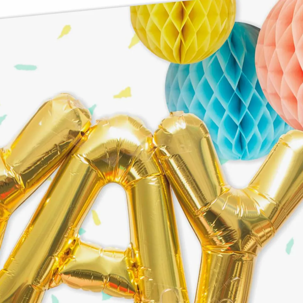 Hallmark Yay Gold Balloons Blank Card
