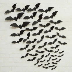 Halloween Black Bats Paper Fan Wall Décor by Celebrate It™
