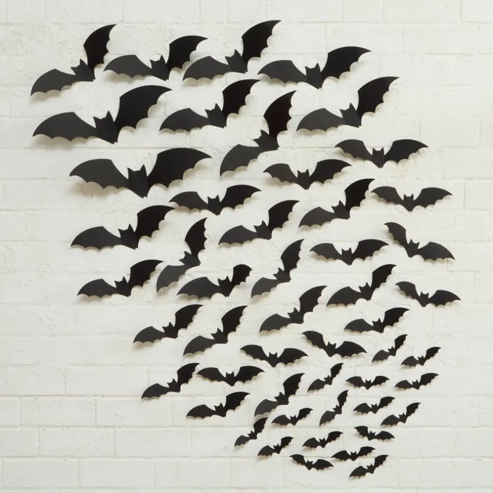 Halloween Black Bats Paper Fan Wall Décor by Celebrate It™