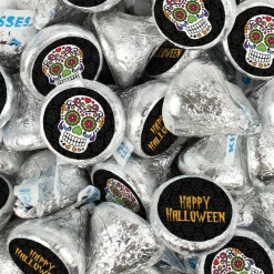 Halloween Candy Party Favors Chocolate Hershey's Kisses by Just Candy - Sugar Skulls