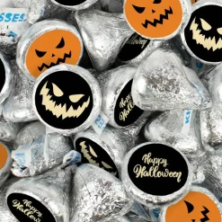 Halloween Candy Party Favors Chocolate Hershey's Kisses by Just Candy - Scary Pumpkins
