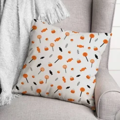 Halloween Candy Throw Pillow
