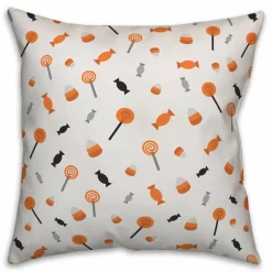 Halloween Candy Throw Pillow